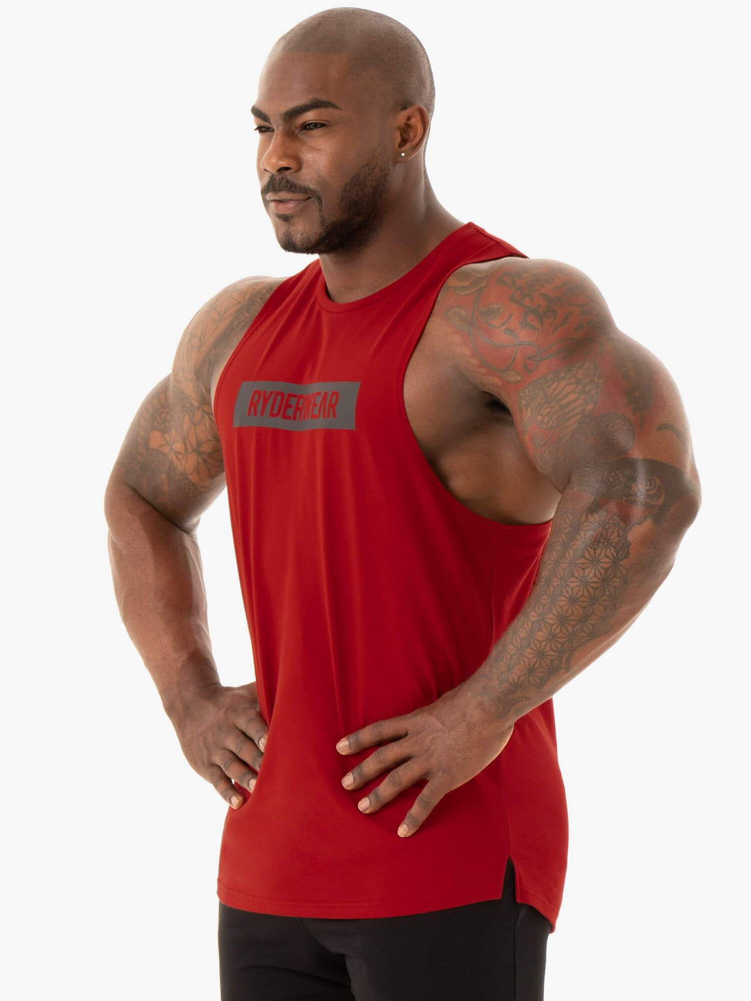 Base Baller Tank - Red Clothing Ryderwear 