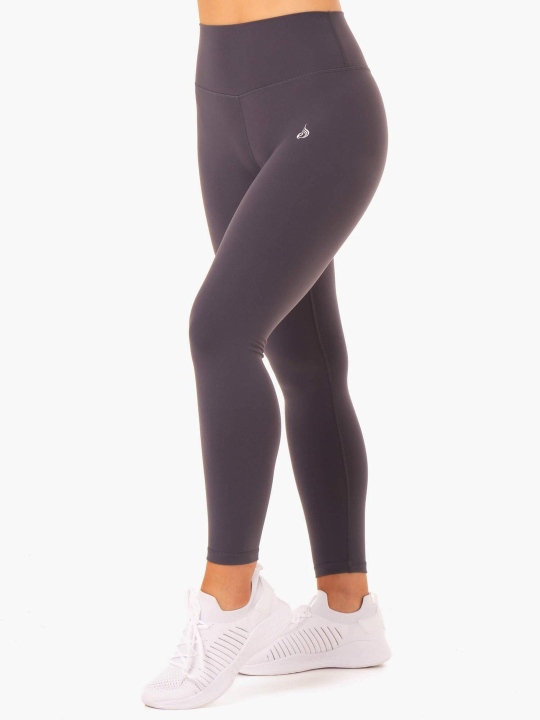 Base Full Length High Waisted Leggings - Charcoal Clothing Ryderwear 