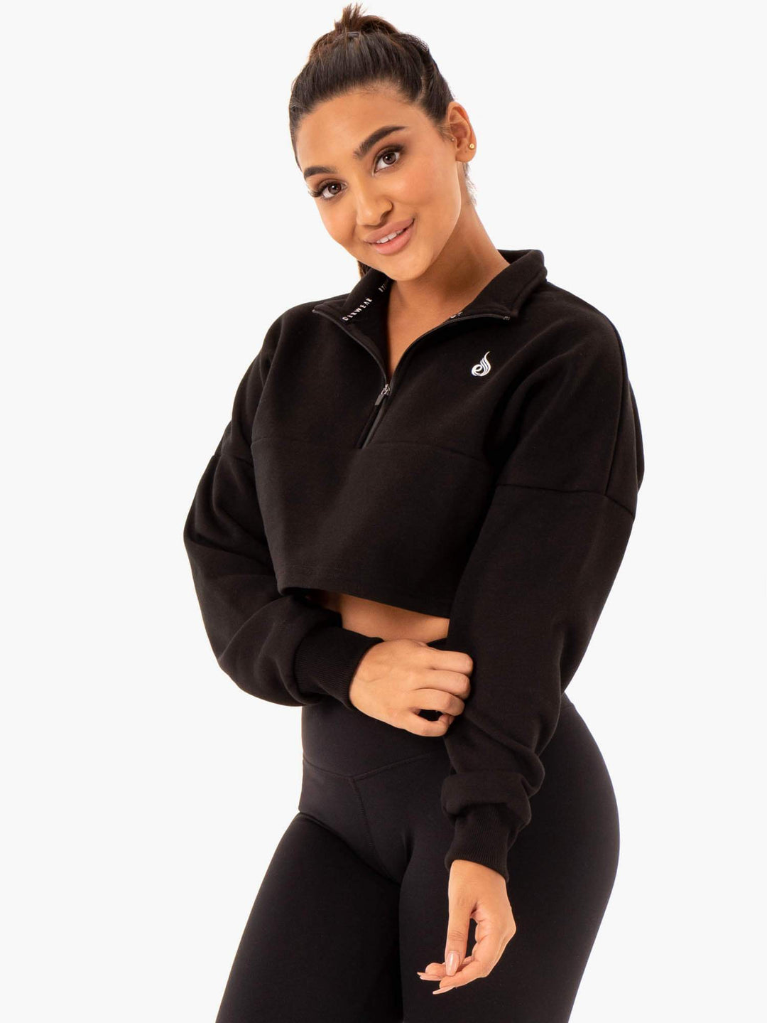 Base Half Zip Jumper - Black Clothing Ryderwear 