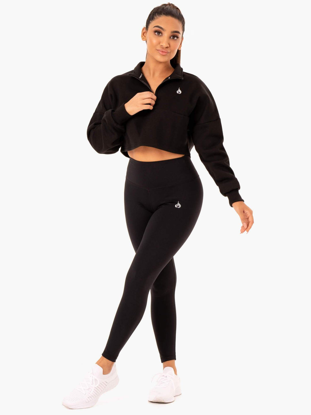 Base Half Zip Jumper - Black Clothing Ryderwear 