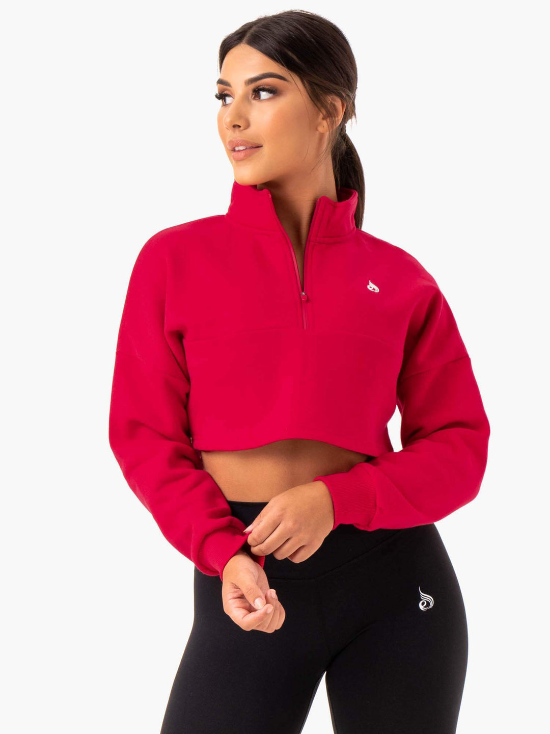 Base Half Zip Jumper - Cherry Red Clothing Ryderwear 