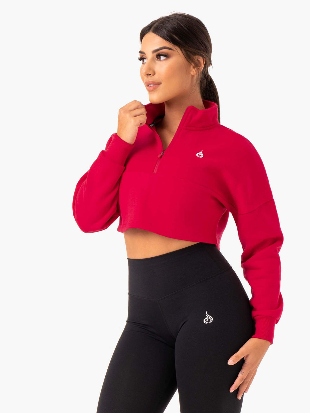 Base Half Zip Jumper - Cherry Red Clothing Ryderwear 