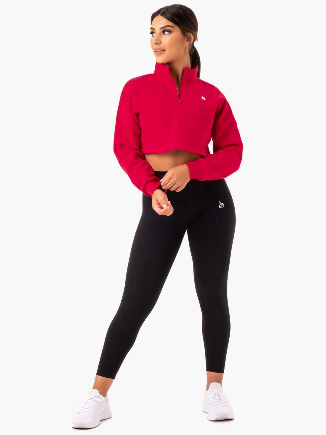 Base Half Zip Jumper - Cherry Red Clothing Ryderwear 