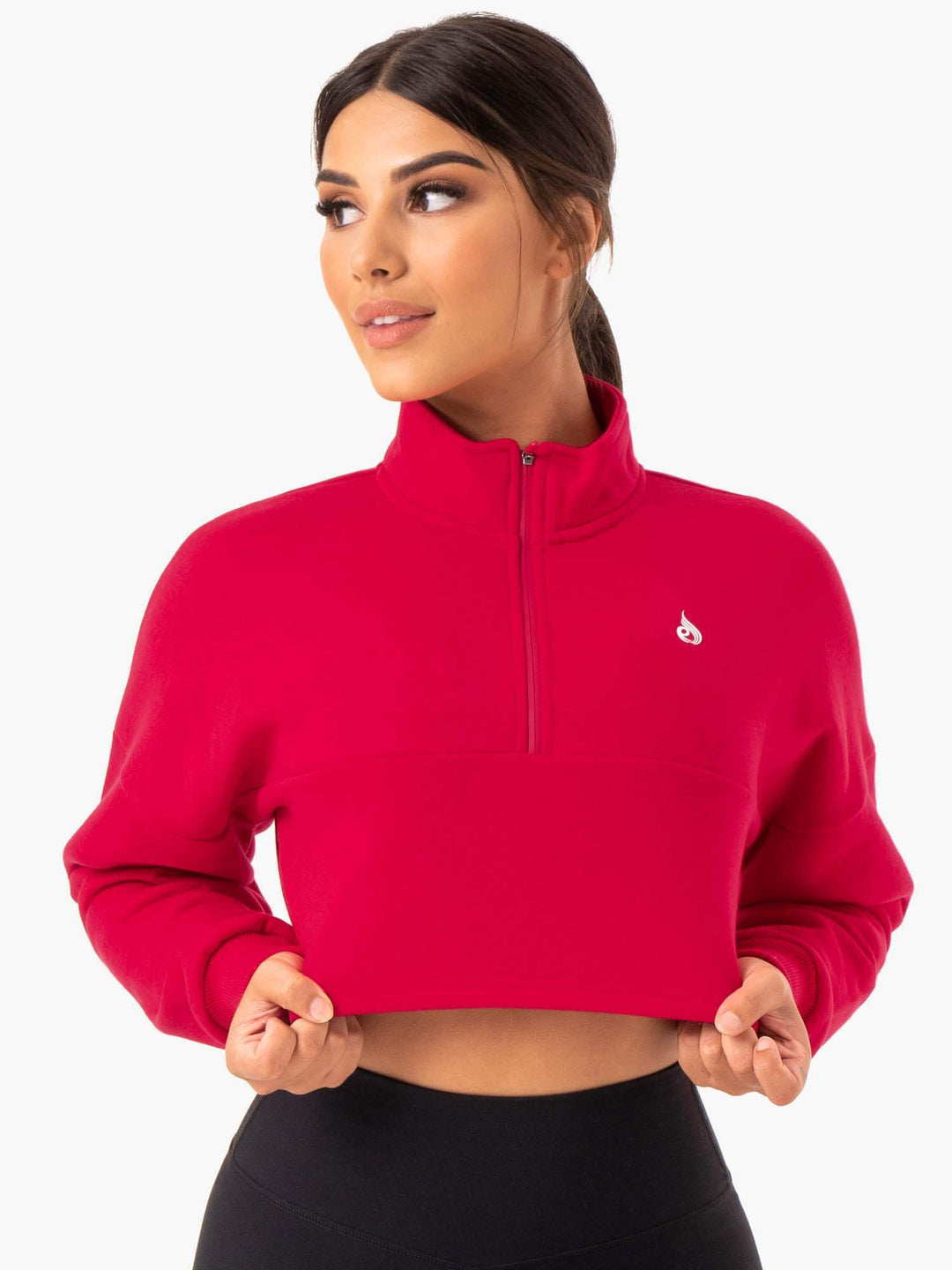 Base Half Zip Jumper - Cherry Red Clothing Ryderwear 