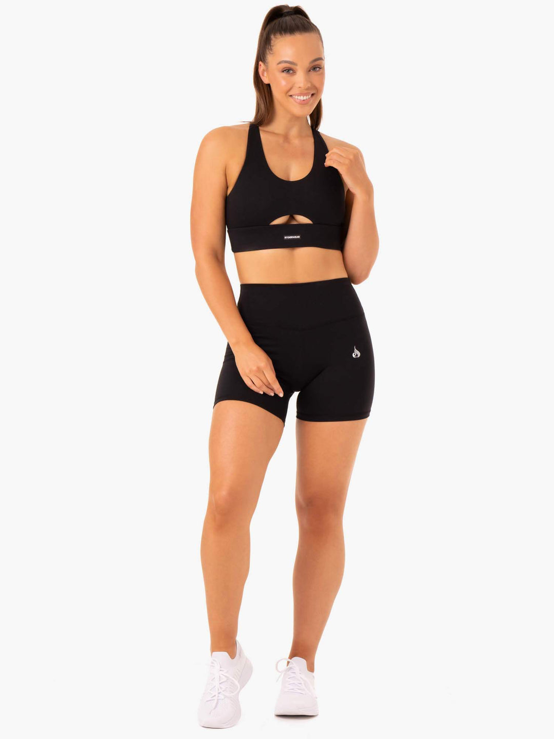 Base High Waisted Shorts - Black Clothing Ryderwear 