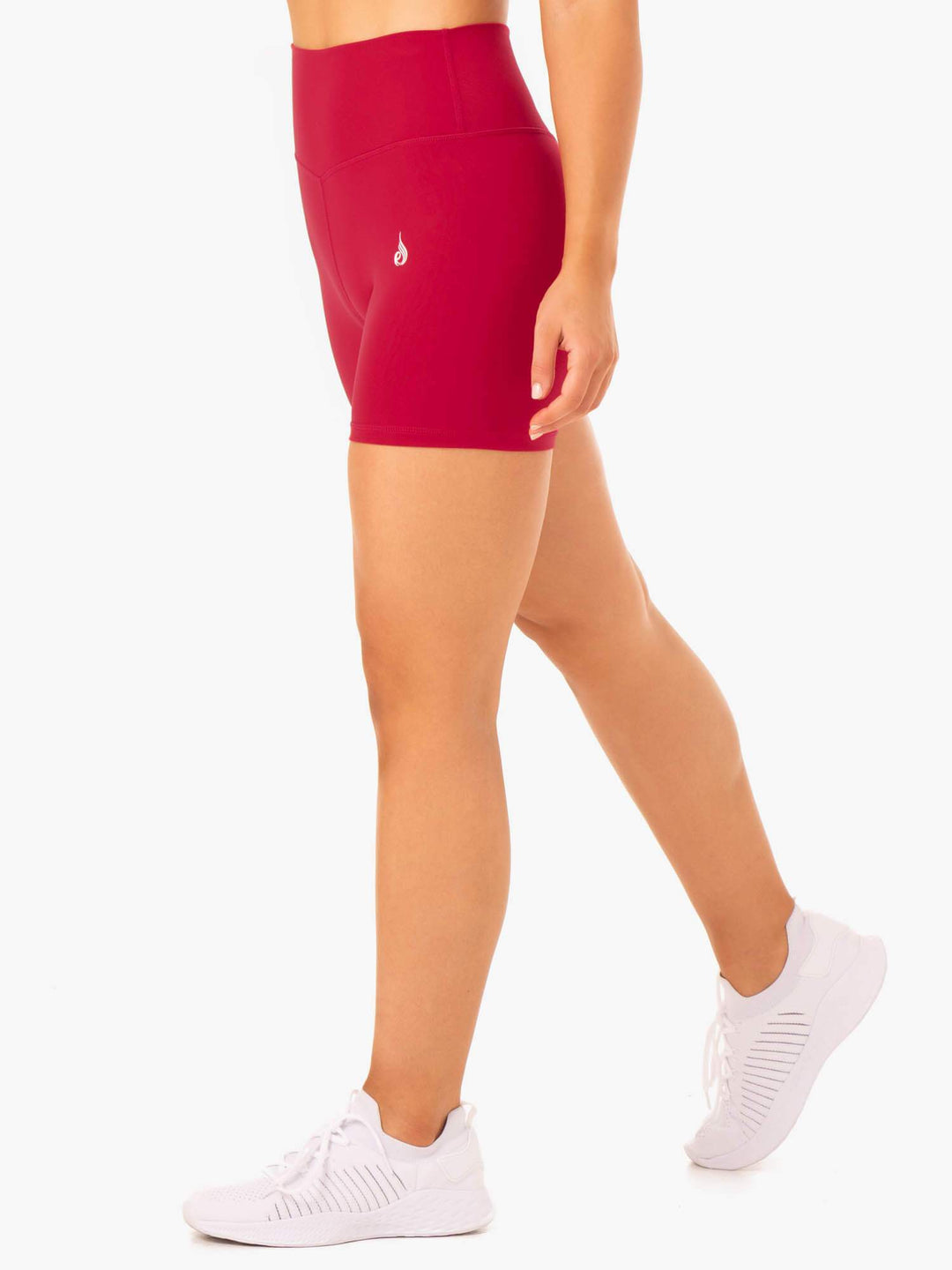 Base High Waisted Shorts - Cherry Red Clothing Ryderwear 