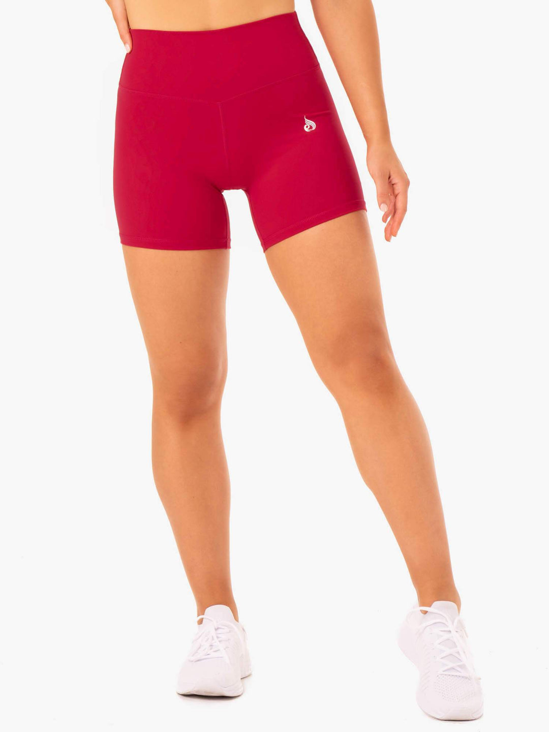 Base High Waisted Shorts - Cherry Red Clothing Ryderwear 