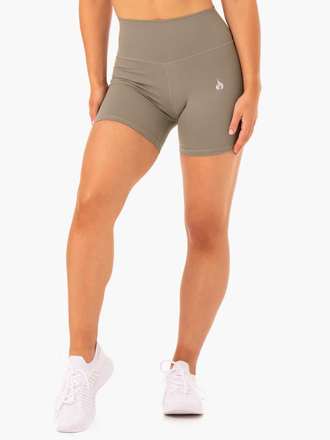 Base High Waisted Shorts - Khaki Clothing Ryderwear 