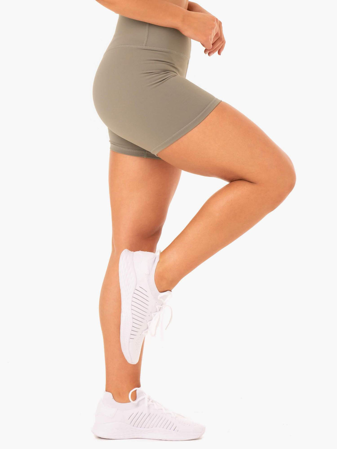 Base High Waisted Shorts - Khaki Clothing Ryderwear 