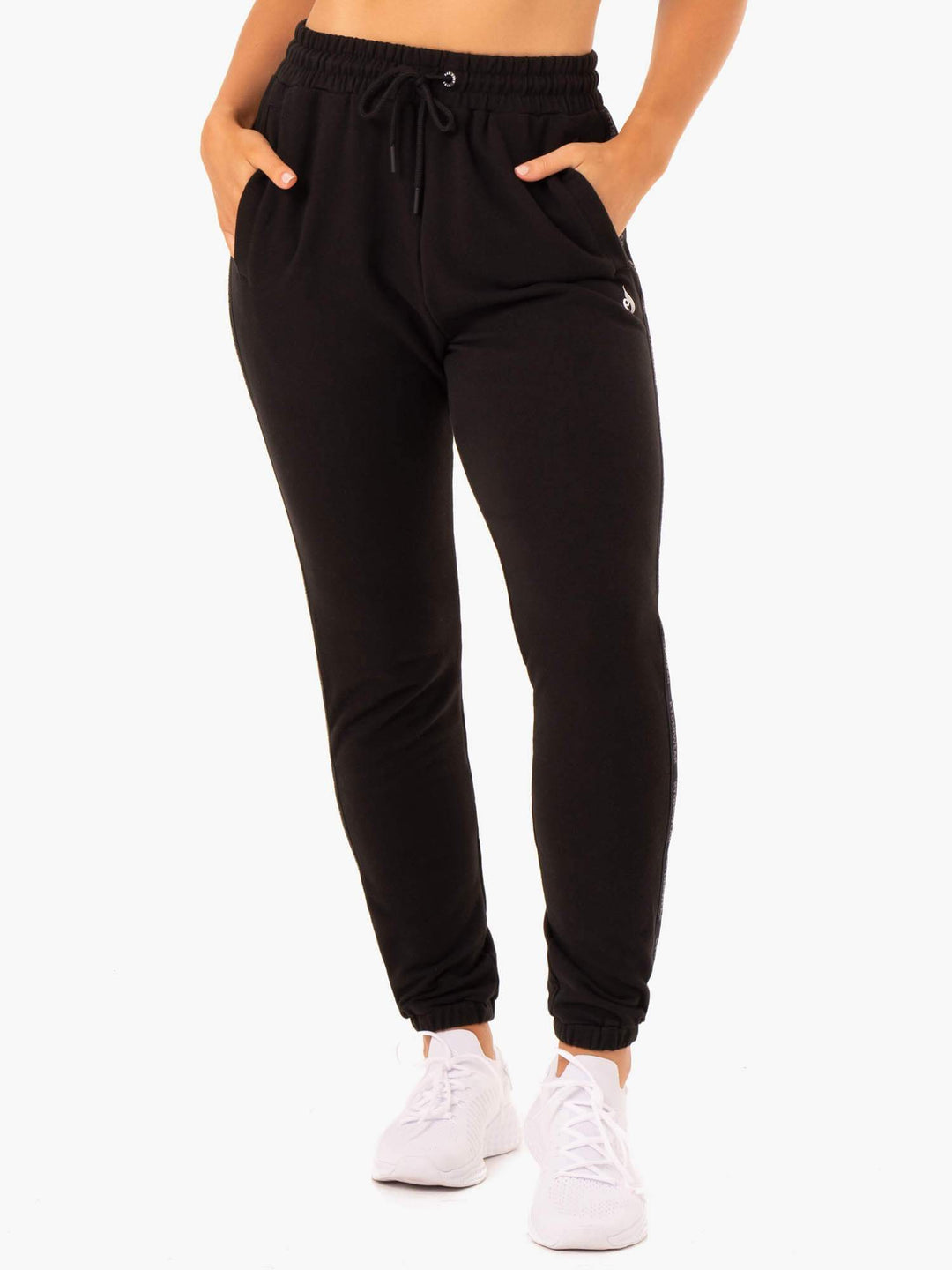 Base High Waisted Track Pants - Black Clothing Ryderwear 