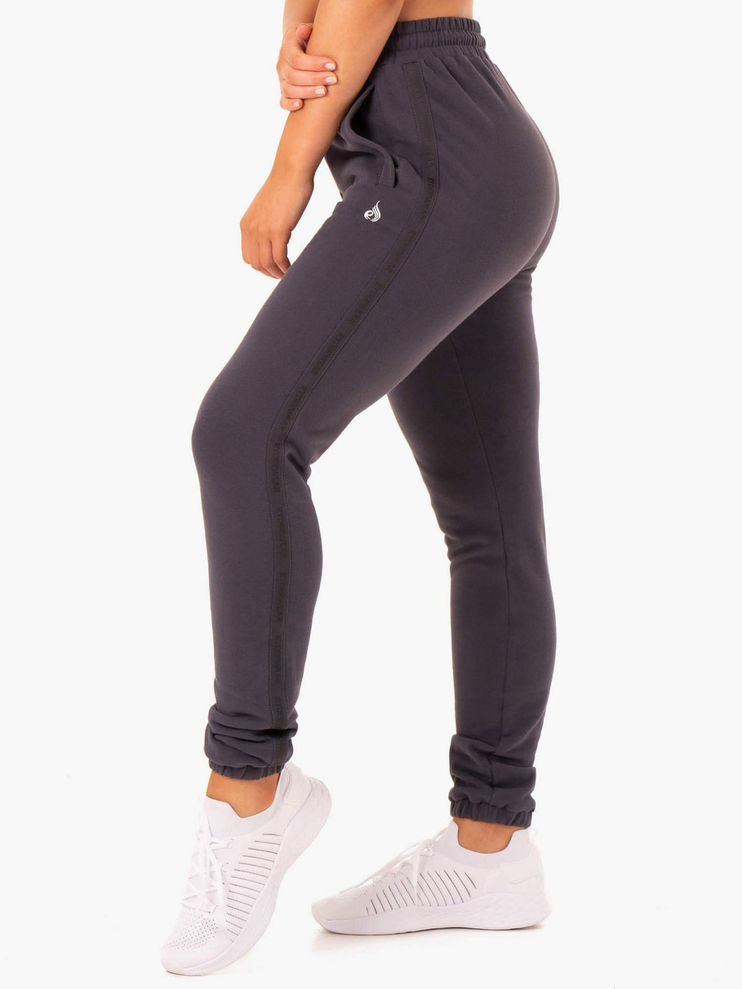 Base High Waisted Track Pants - Charcoal Clothing Ryderwear 