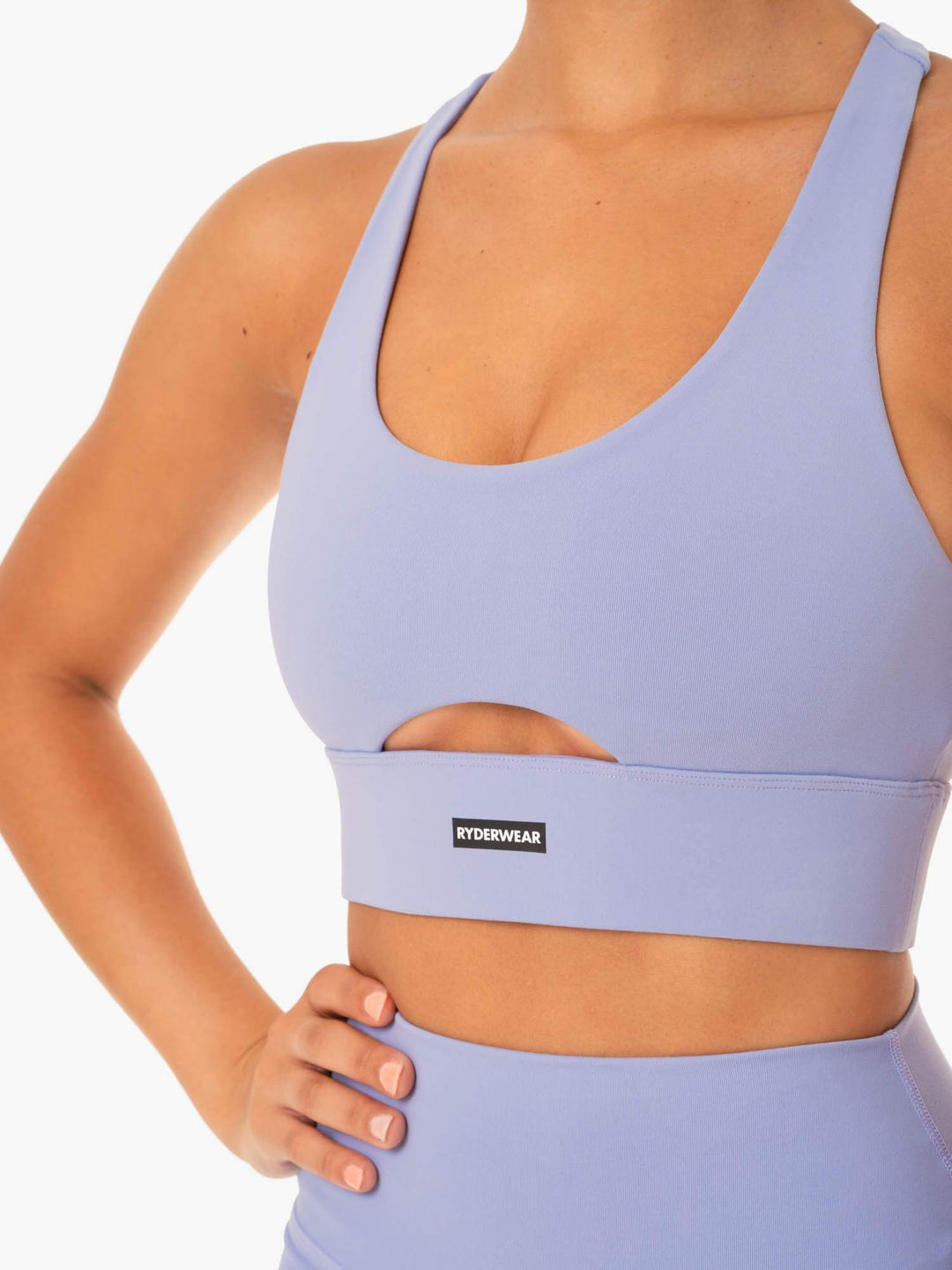 Base Racer Back Sports Bra - Purple Clothing Ryderwear 