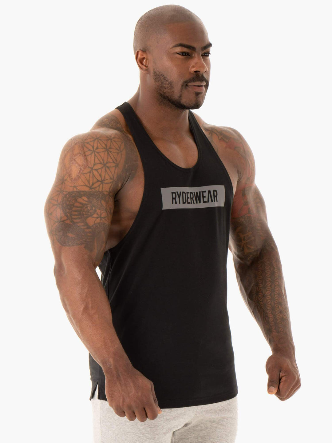 Base Stringer T-Back - Black Clothing Ryderwear 