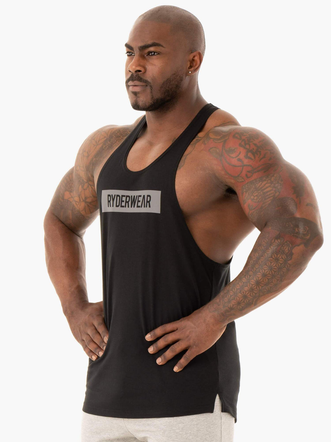 Base Stringer T-Back - Black Clothing Ryderwear 