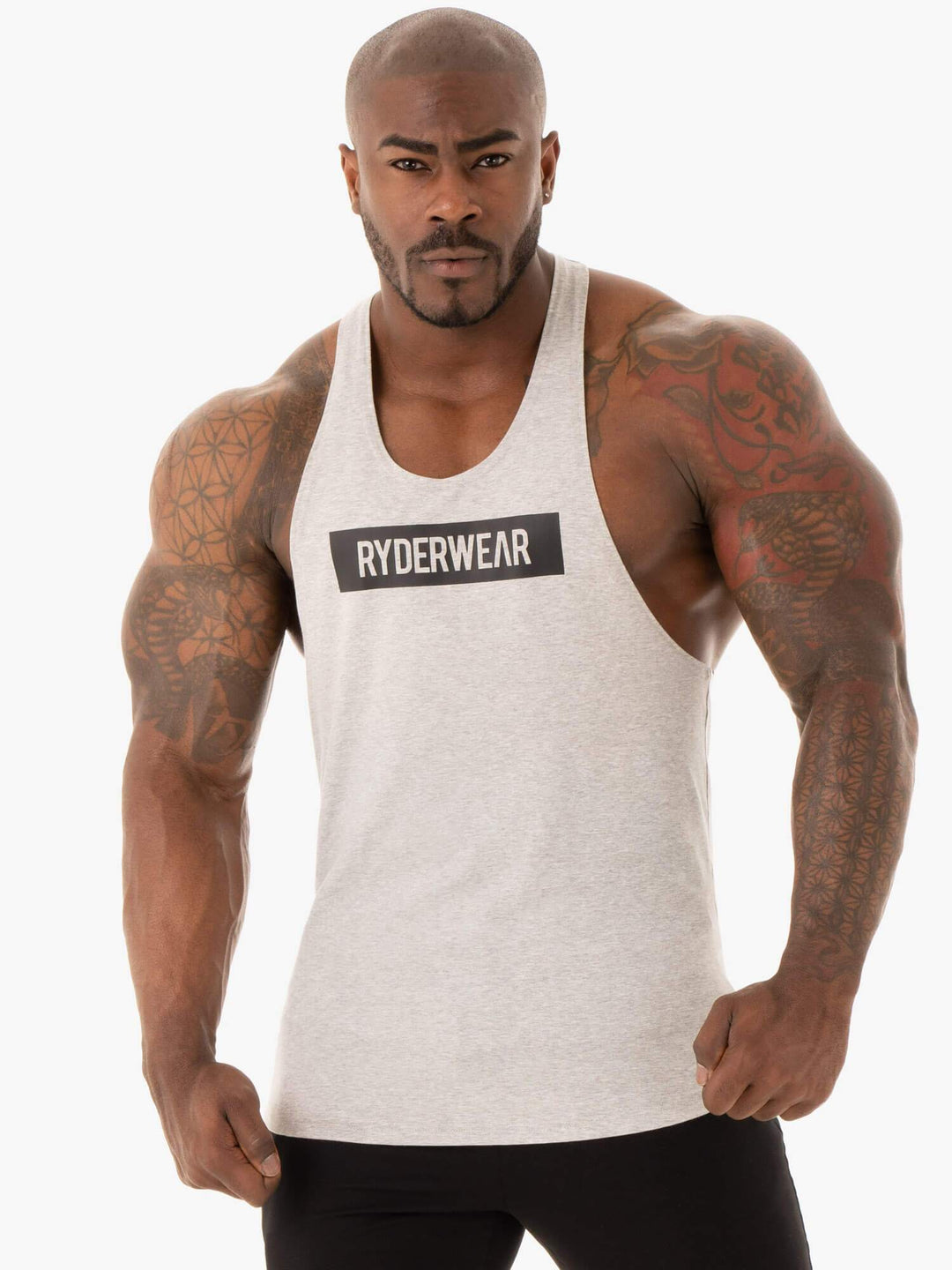 Base Stringer T-Back - Grey Marl Clothing Ryderwear 