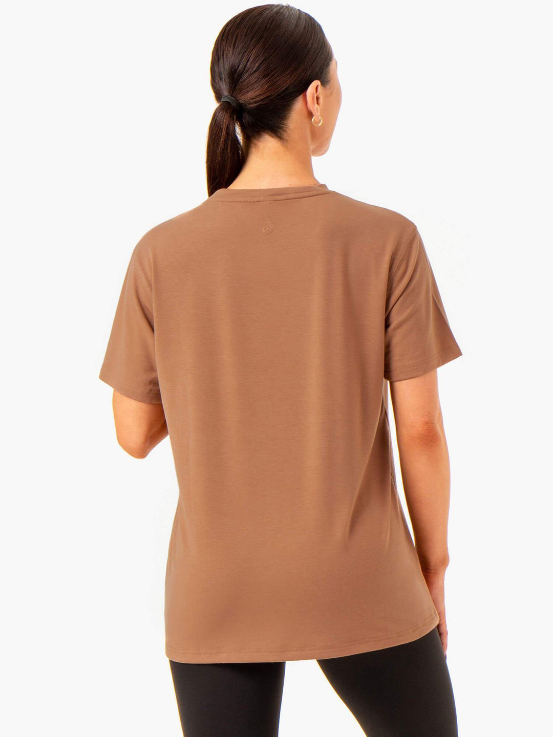 Boyfriend Longline T-Shirt - Mocha Clothing Ryderwear 