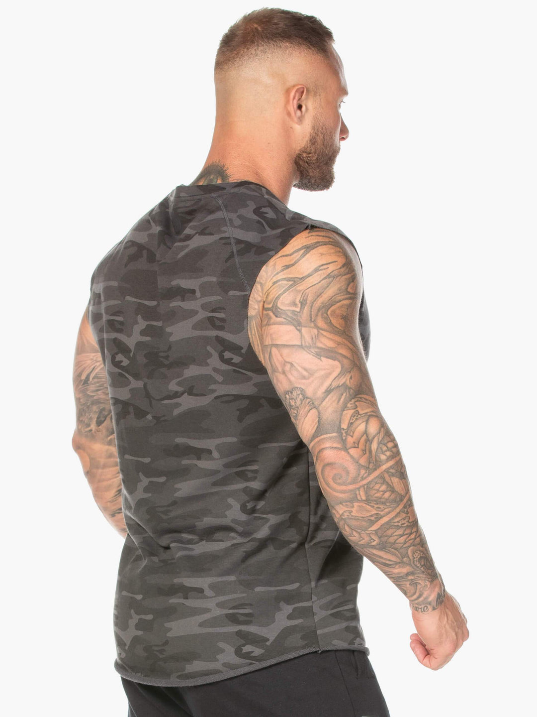 Camo Fleece Tank - Black Camo Clothing Ryderwear 