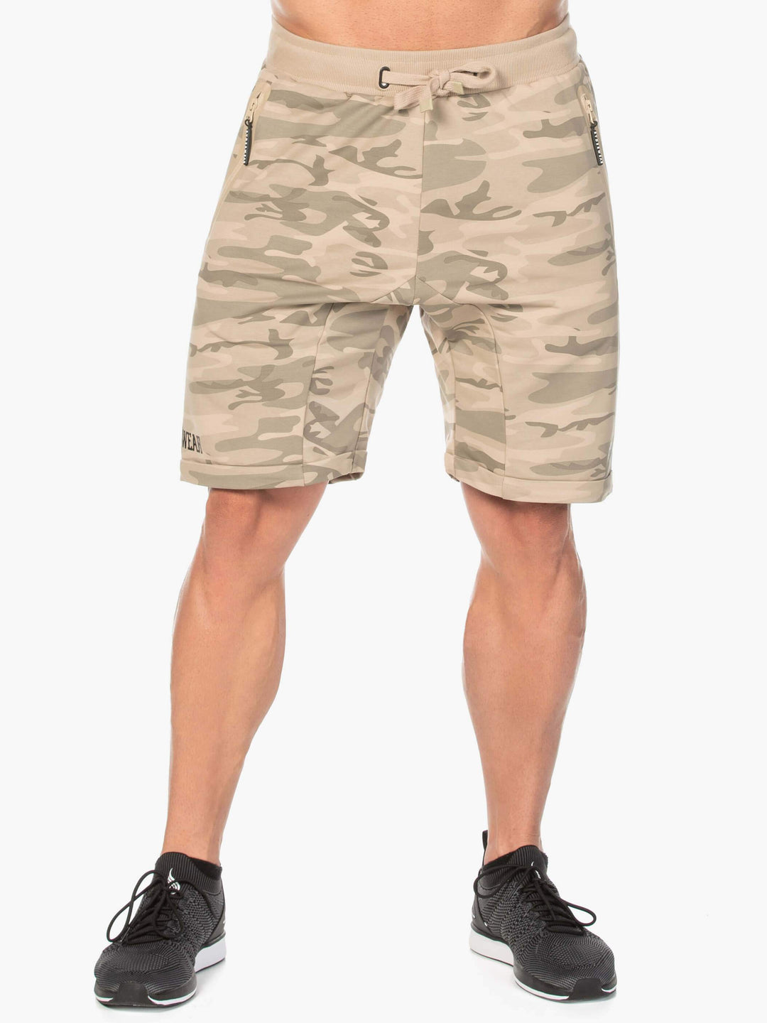 Camo Fleece Track Short - Tan Camo Clothing Ryderwear 