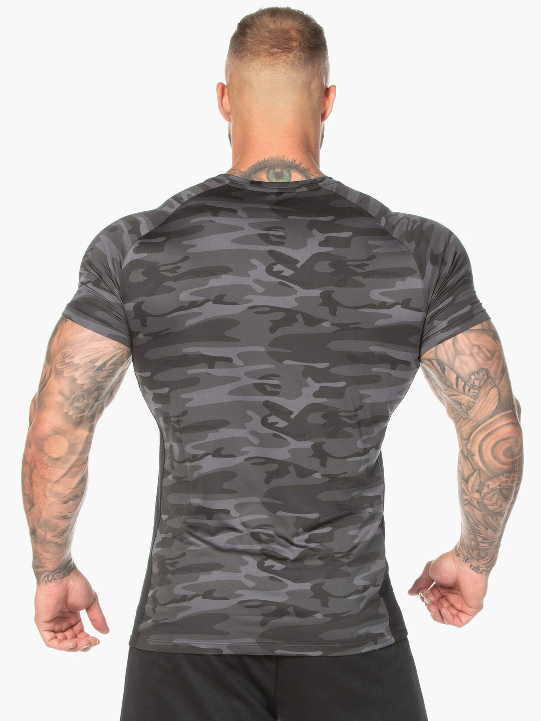 Camo Mesh T-Shirt - Black Camo Clothing Ryderwear 