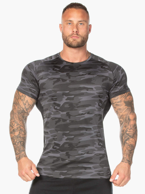 Camo Mesh T-Shirt Black Camo