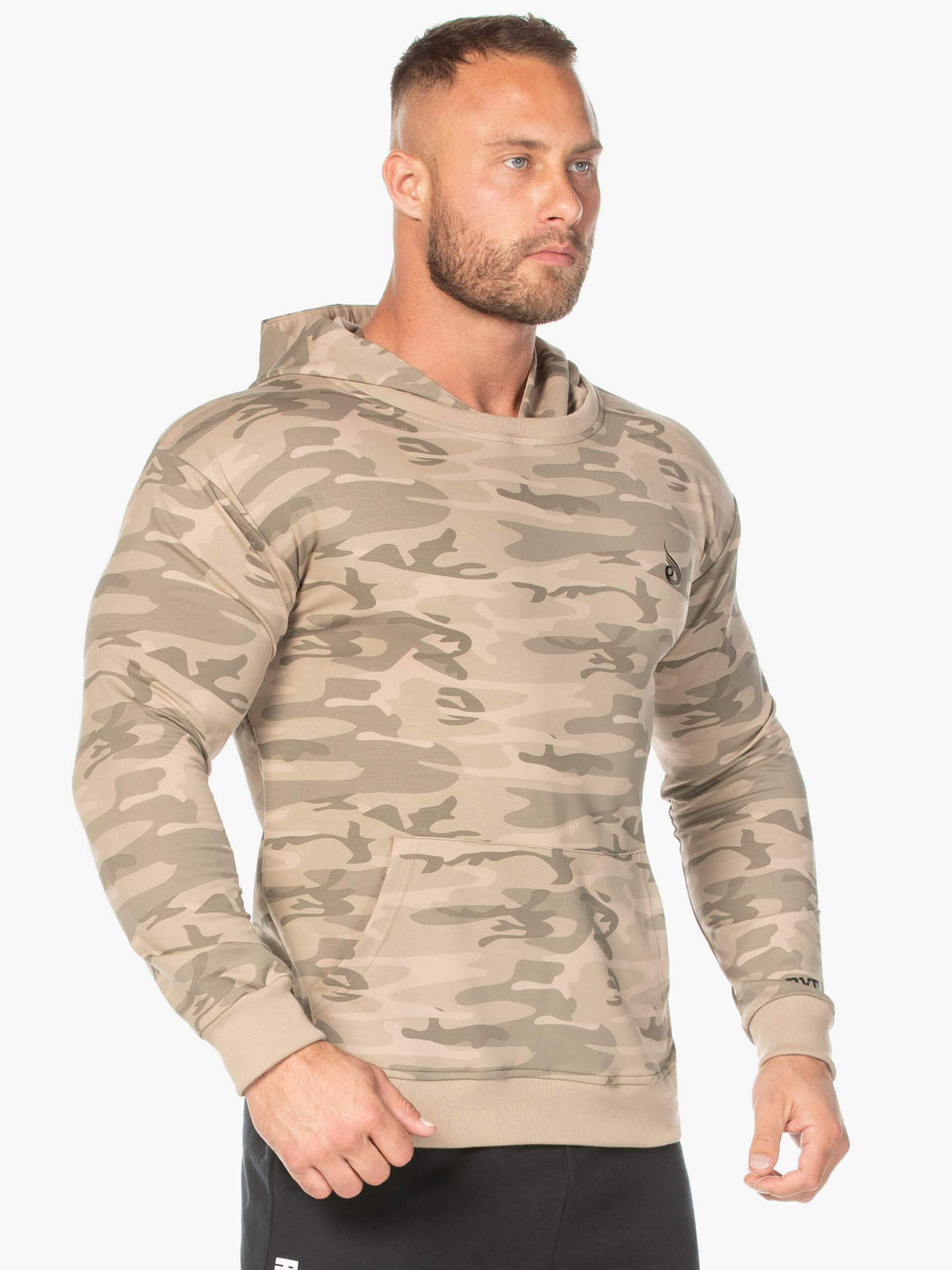 Camo Pullover Hoodie - Tan Camo Clothing Ryderwear 