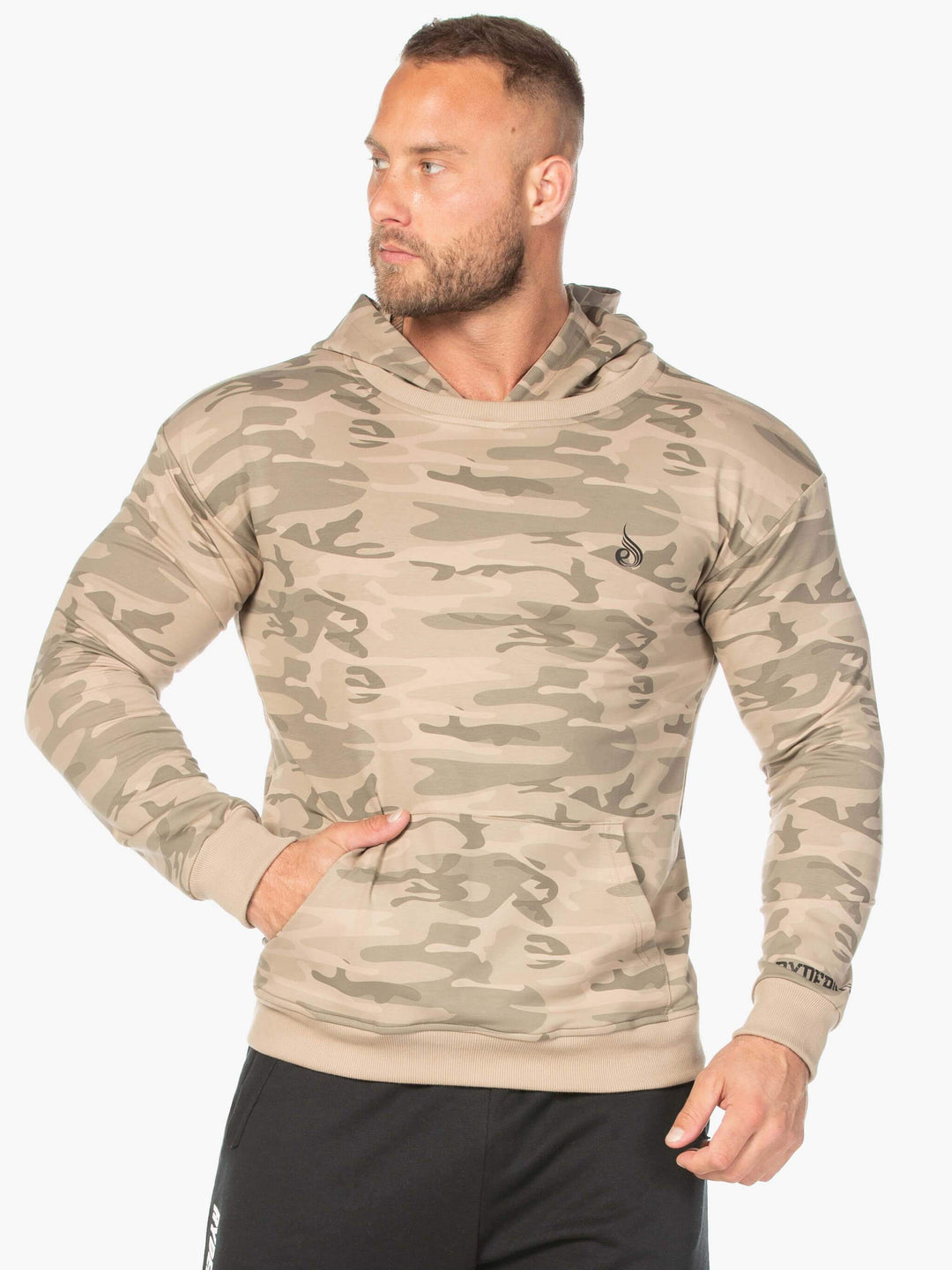 Camo Pullover Hoodie - Tan Camo Clothing Ryderwear 