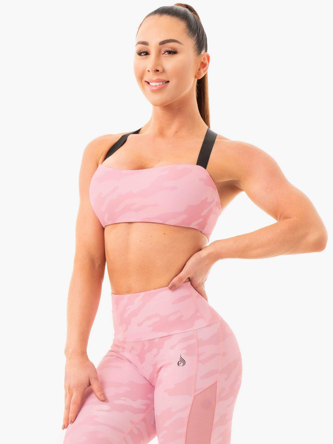 Camo Sports Bra - Pink Camo Clothing Ryderwear 