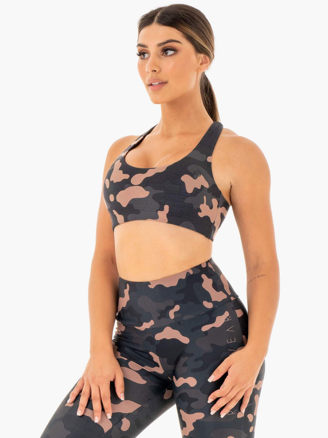 Camo Sports Bra - Rose Camo Clothing Ryderwear 