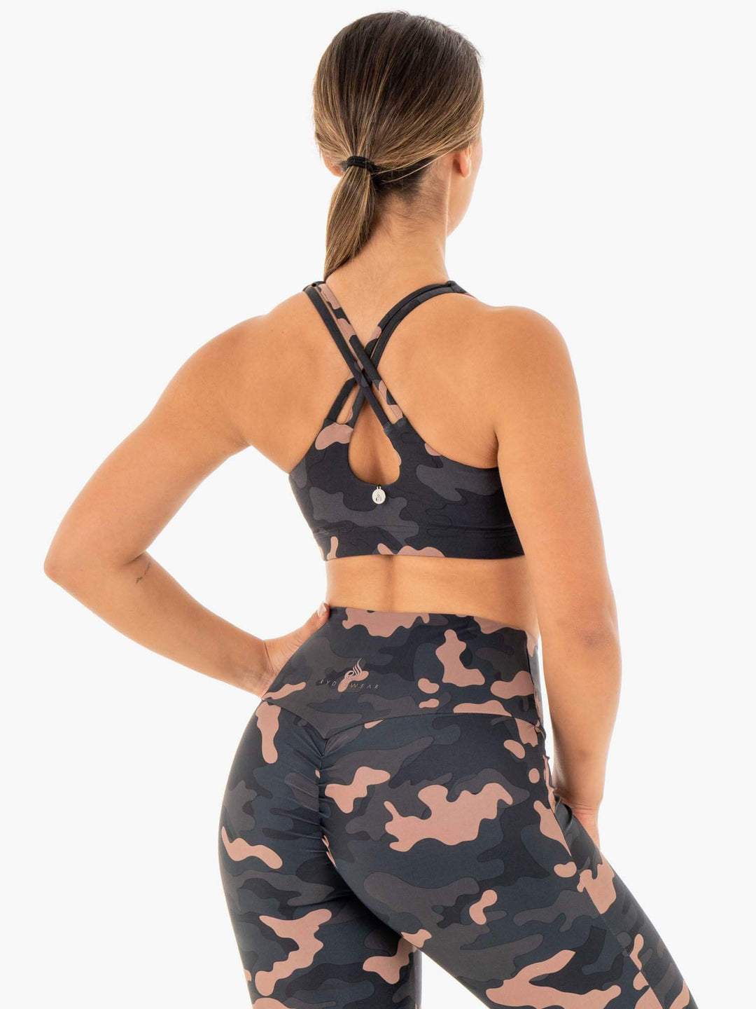 Camo Sports Bra - Rose Camo Clothing Ryderwear 