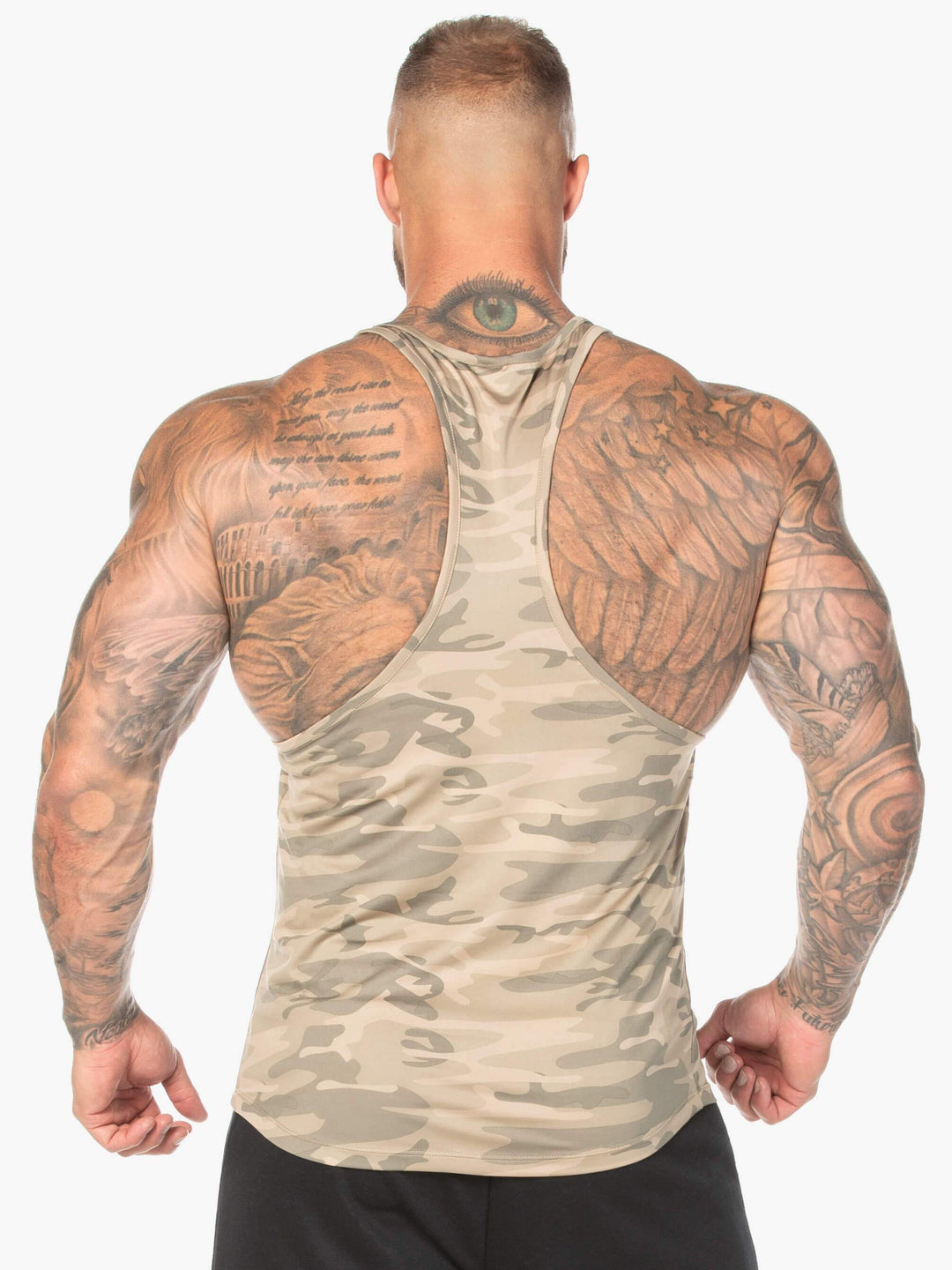 Camo Stringer T-Back - Tan Camo Clothing Ryderwear 