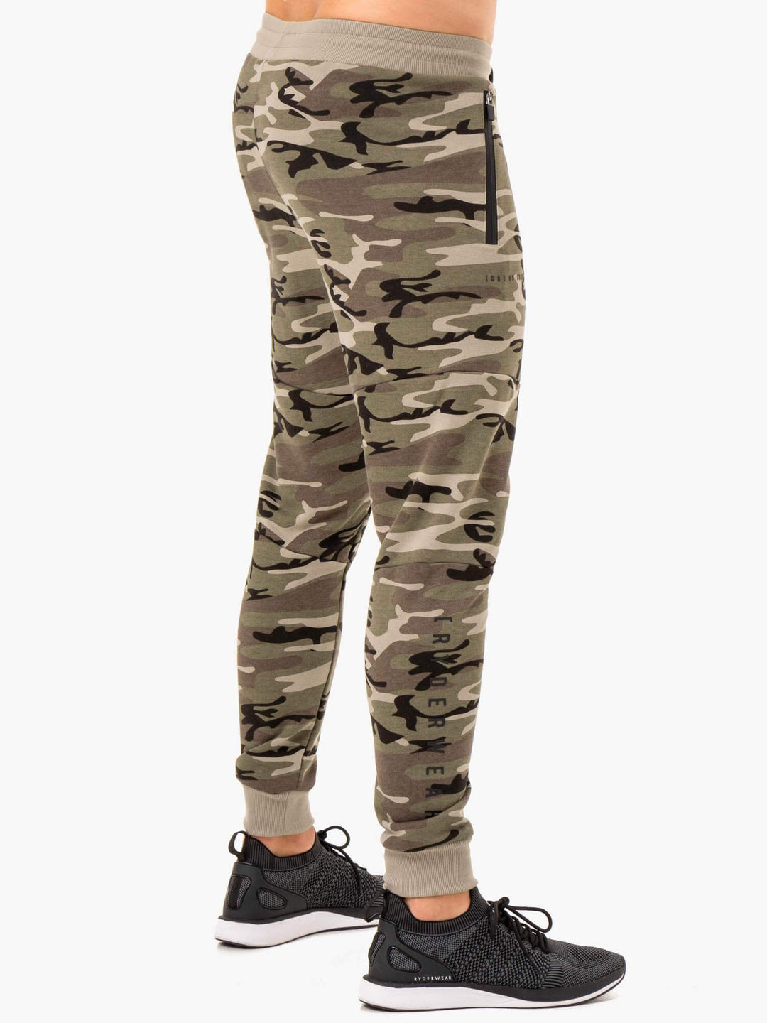 Camo Tech Fleece Track Pants - Khaki Camo Clothing Ryderwear 