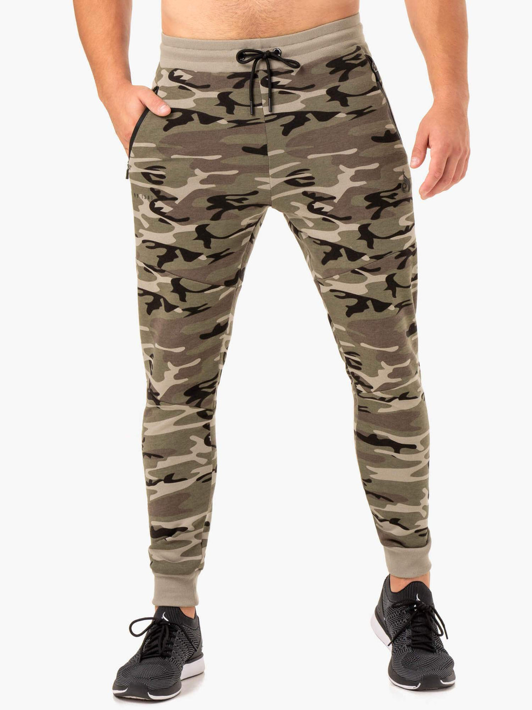 Camo Tech Fleece Track Pants - Khaki Camo Clothing Ryderwear 