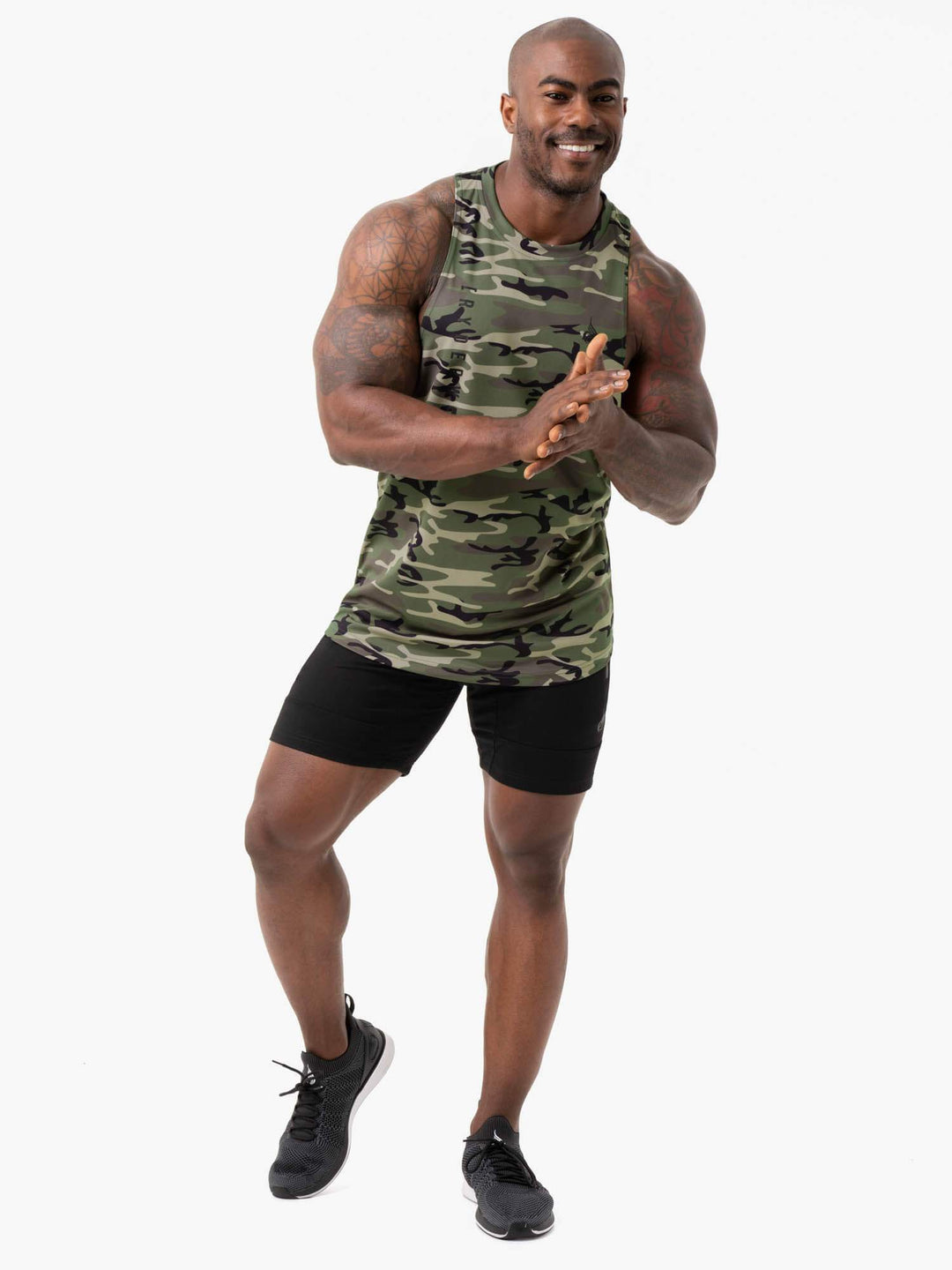 Camo Tech Mesh Baller Tank - Khaki Camo Clothing Ryderwear 