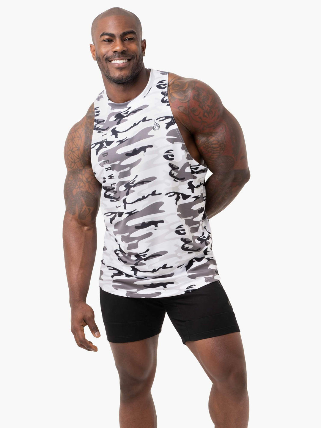 Camo Tech Mesh Baller Tank - Snow Camo Clothing Ryderwear 