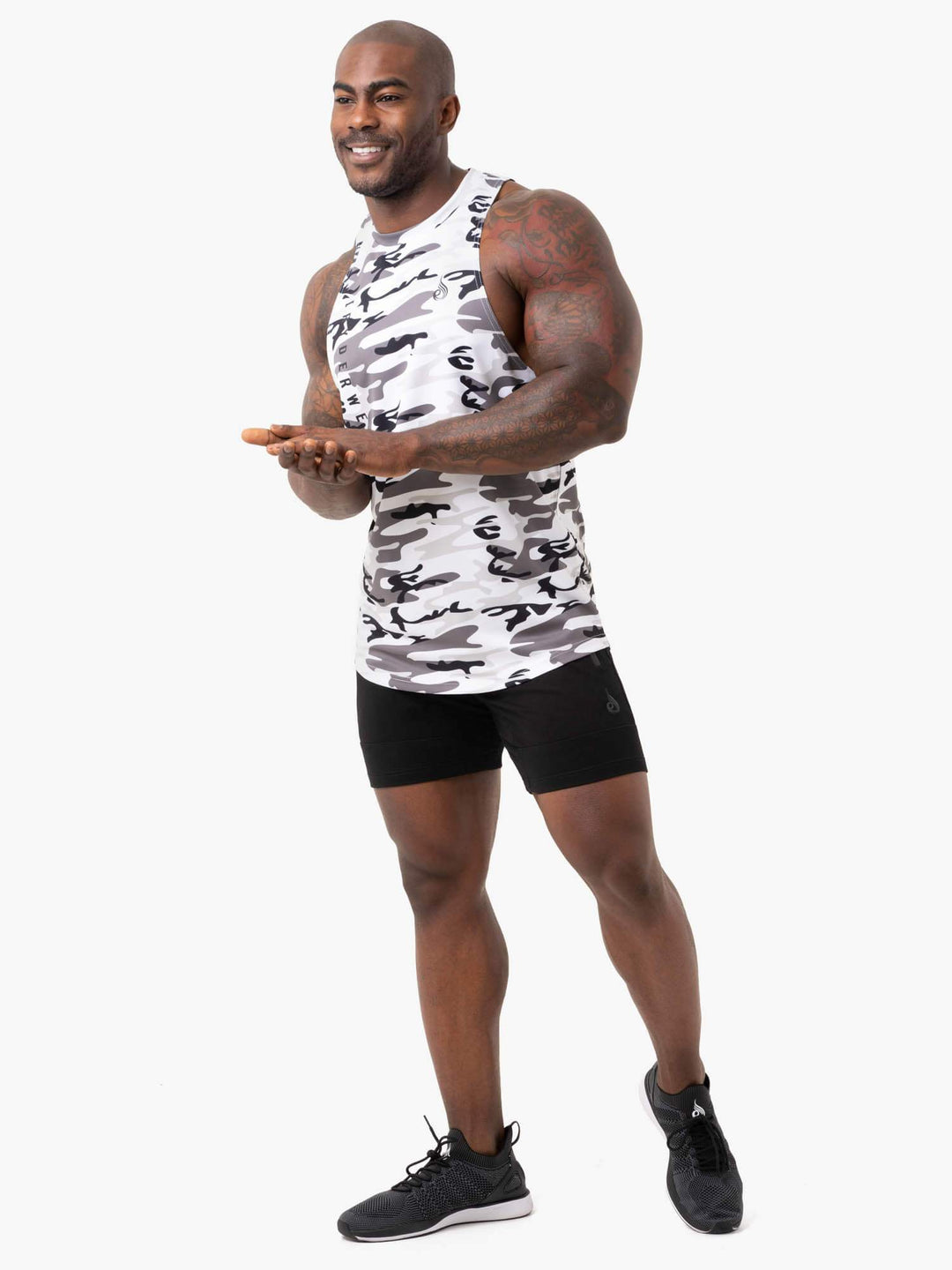 Camo Tech Mesh Baller Tank - Snow Camo Clothing Ryderwear 