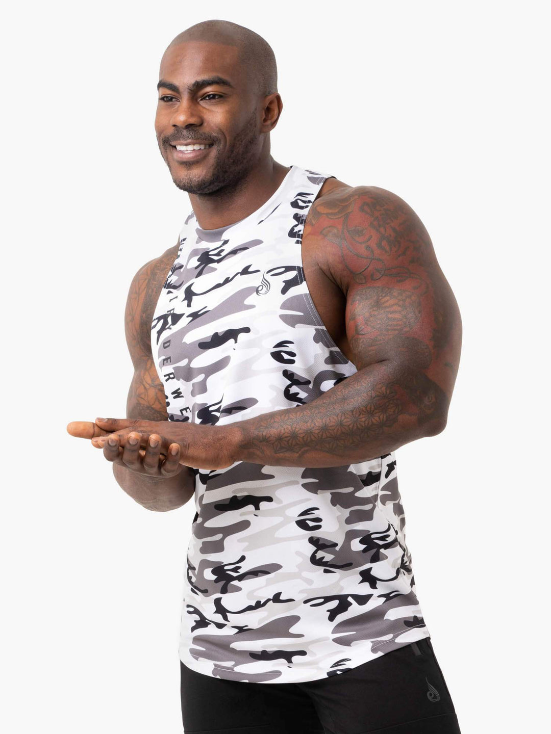 Camo Tech Mesh Baller Tank - Snow Camo Clothing Ryderwear 