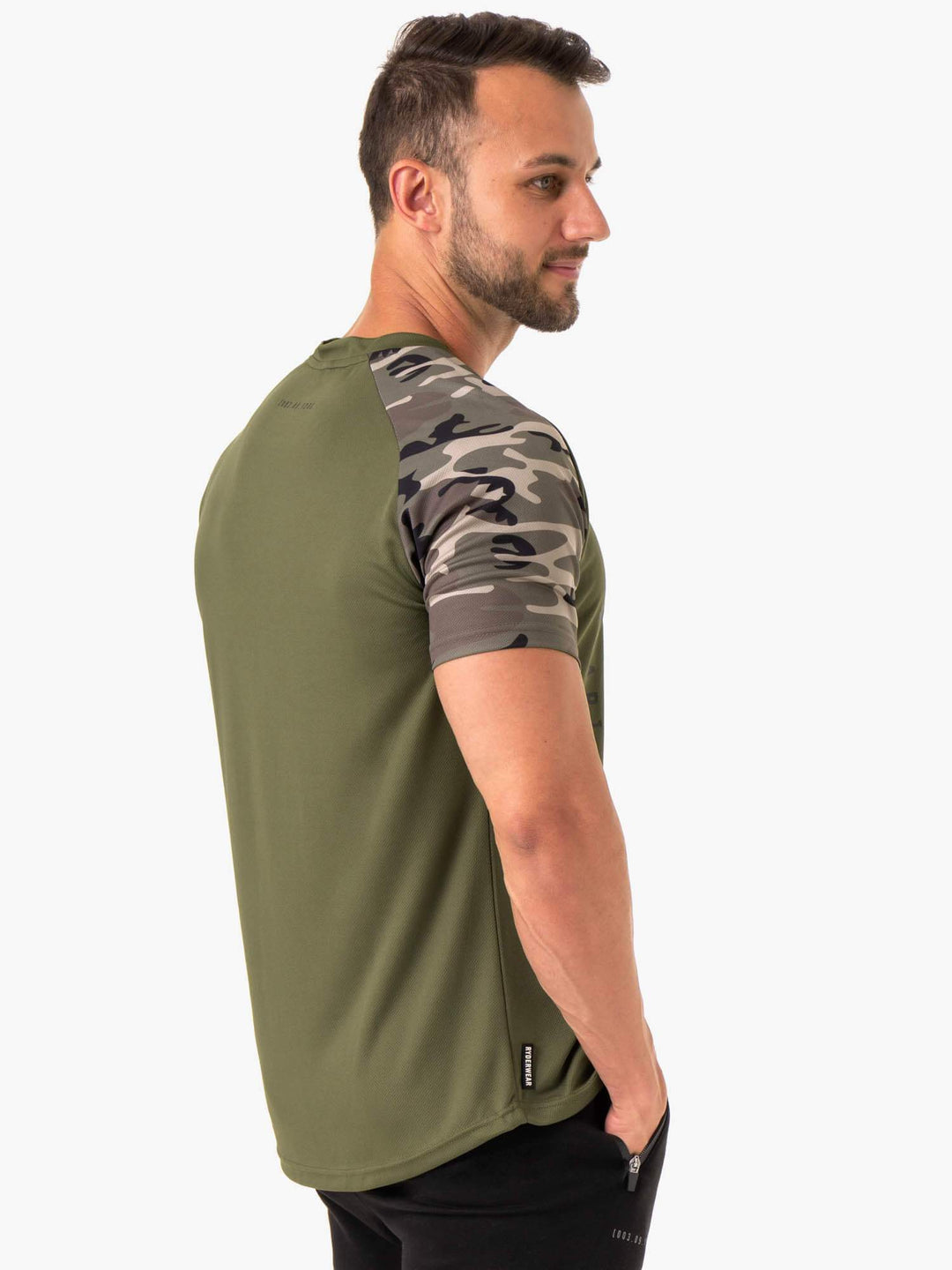 Camo Tech Mesh T-Shirt - Khaki Camo Clothing Ryderwear 