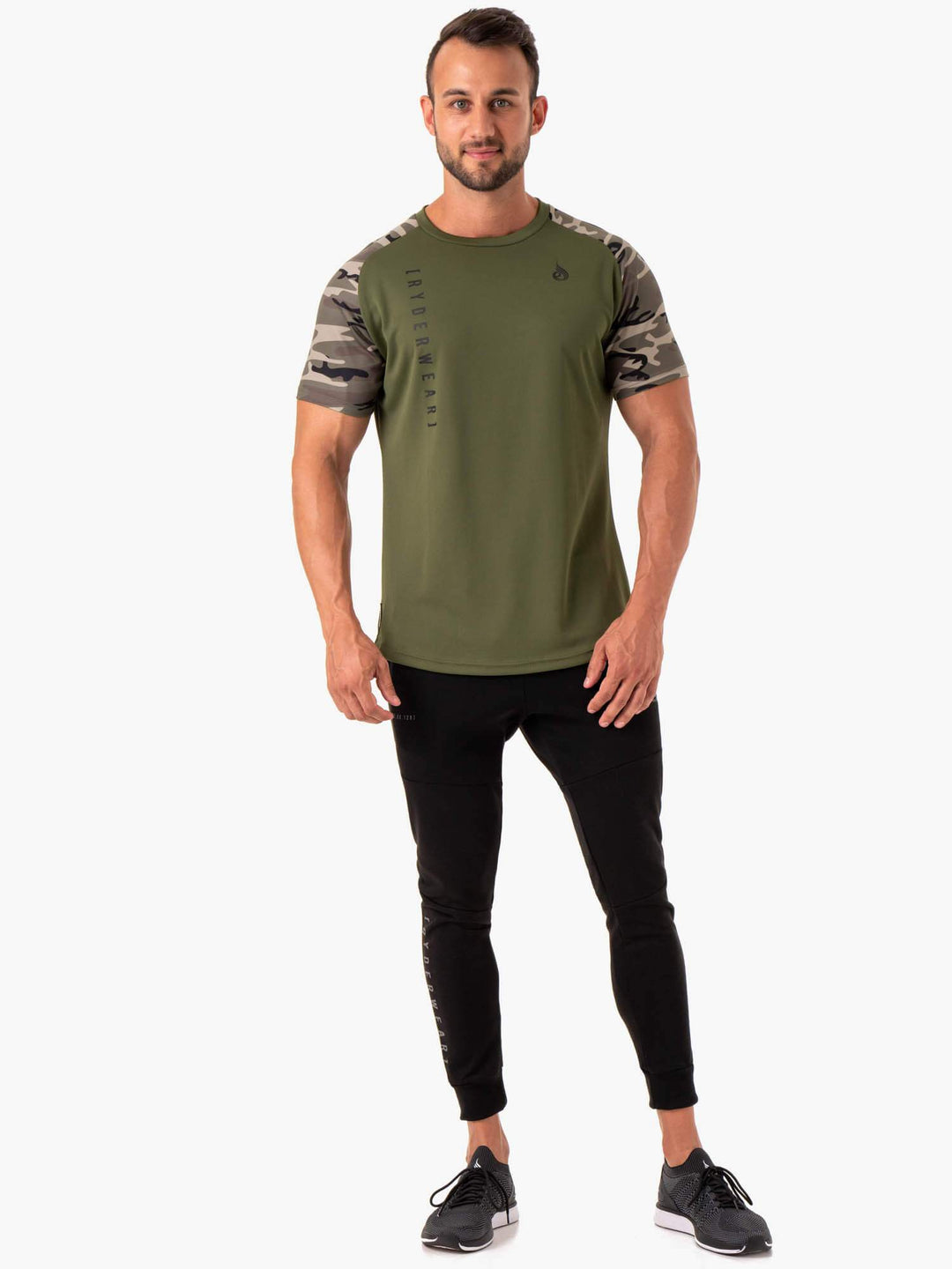 Camo Tech Mesh T-Shirt - Khaki Camo Clothing Ryderwear 