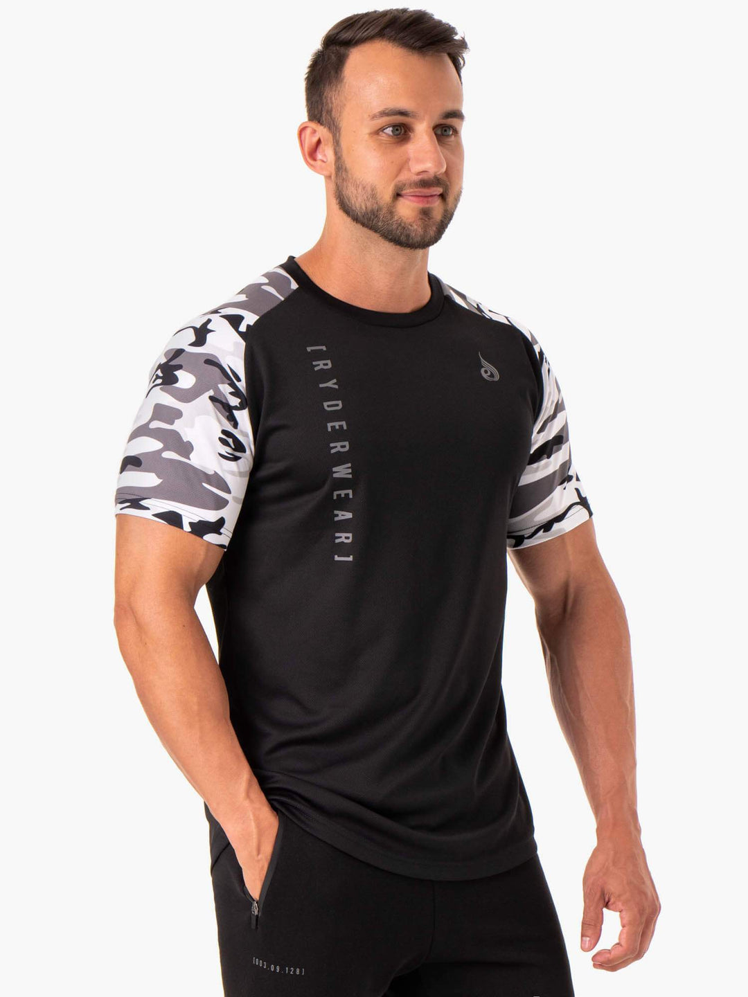 Camo Tech Mesh T-Shirt - Snow Camo Clothing Ryderwear 