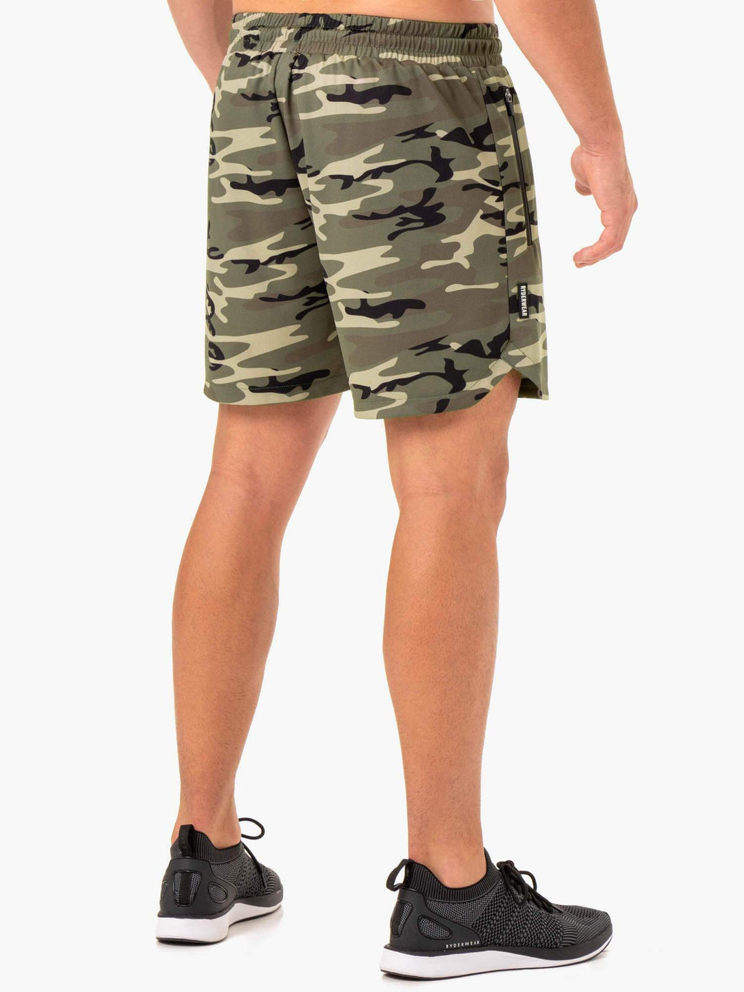 Camo Tech Mesh Training Shorts - Khaki Camo Clothing Ryderwear 