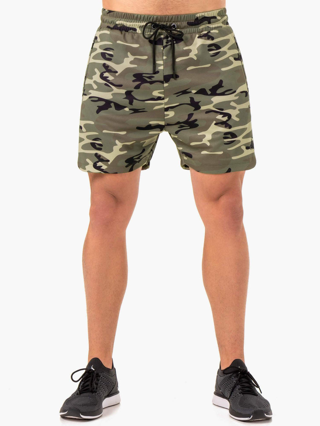 Camo Tech Mesh Training Shorts - Khaki Camo Clothing Ryderwear 