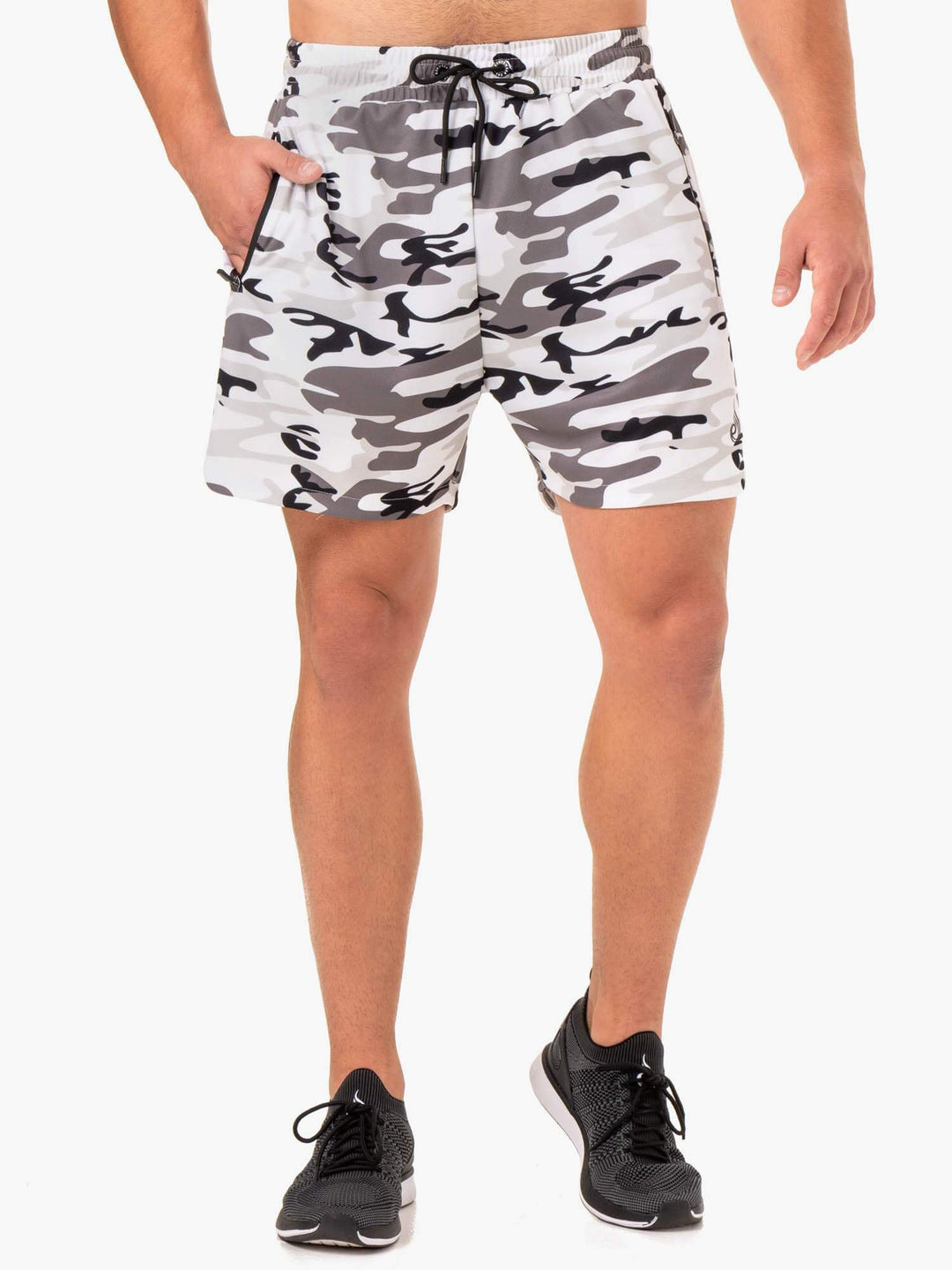 Camo Tech Mesh Training Shorts - Snow Camo Clothing Ryderwear 