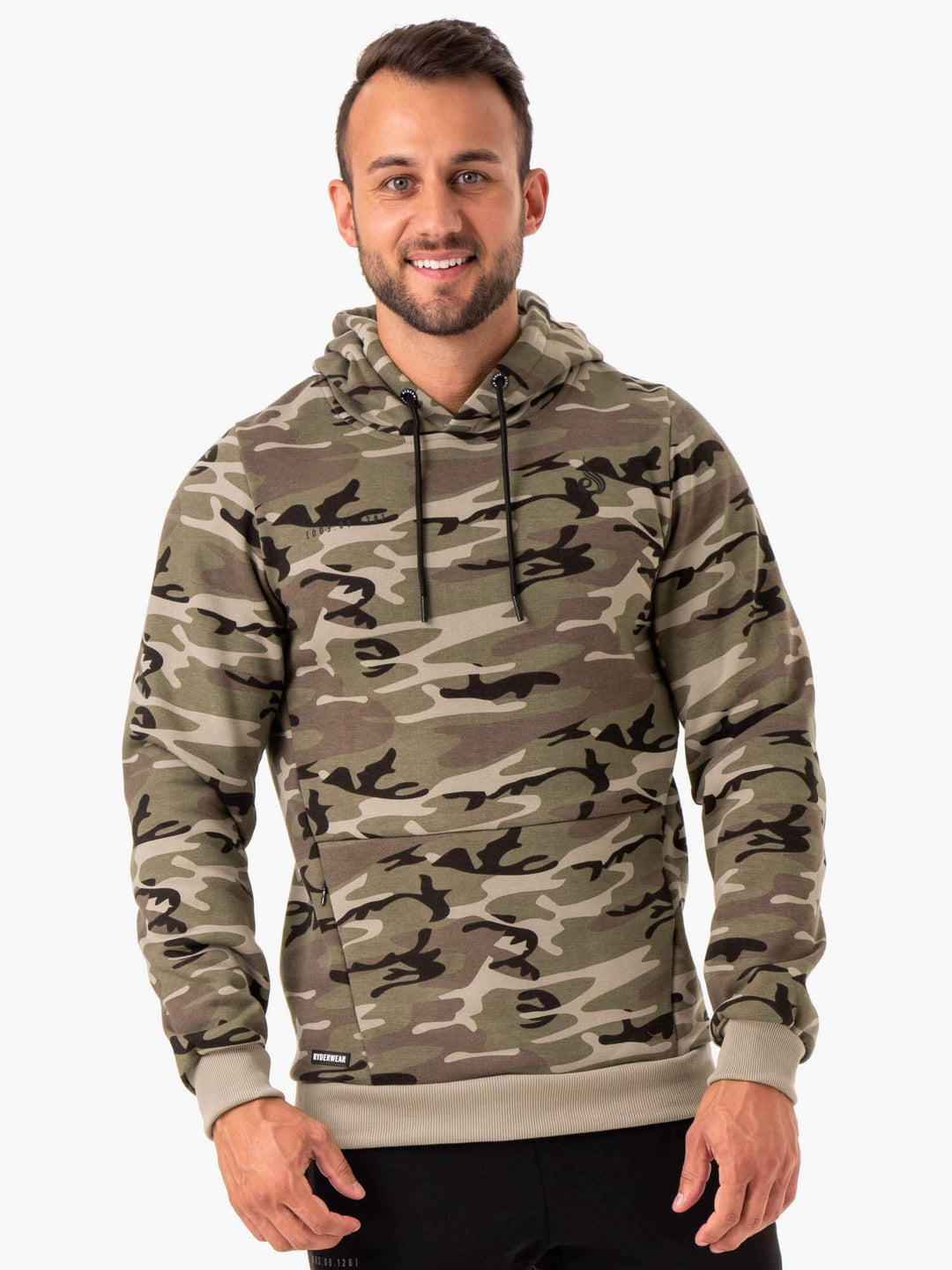 Camo Tech Pullover Hoodie - Khaki Camo Clothing Ryderwear 