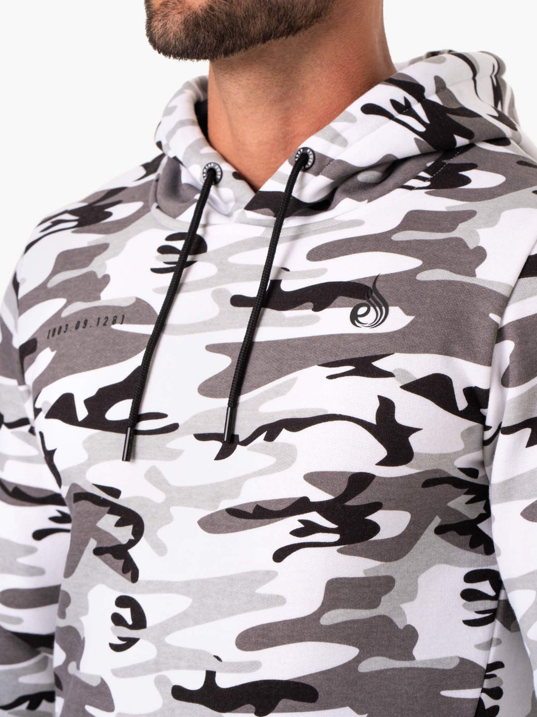 Camo Tech Pullover Hoodie - Snow Camo Clothing Ryderwear 