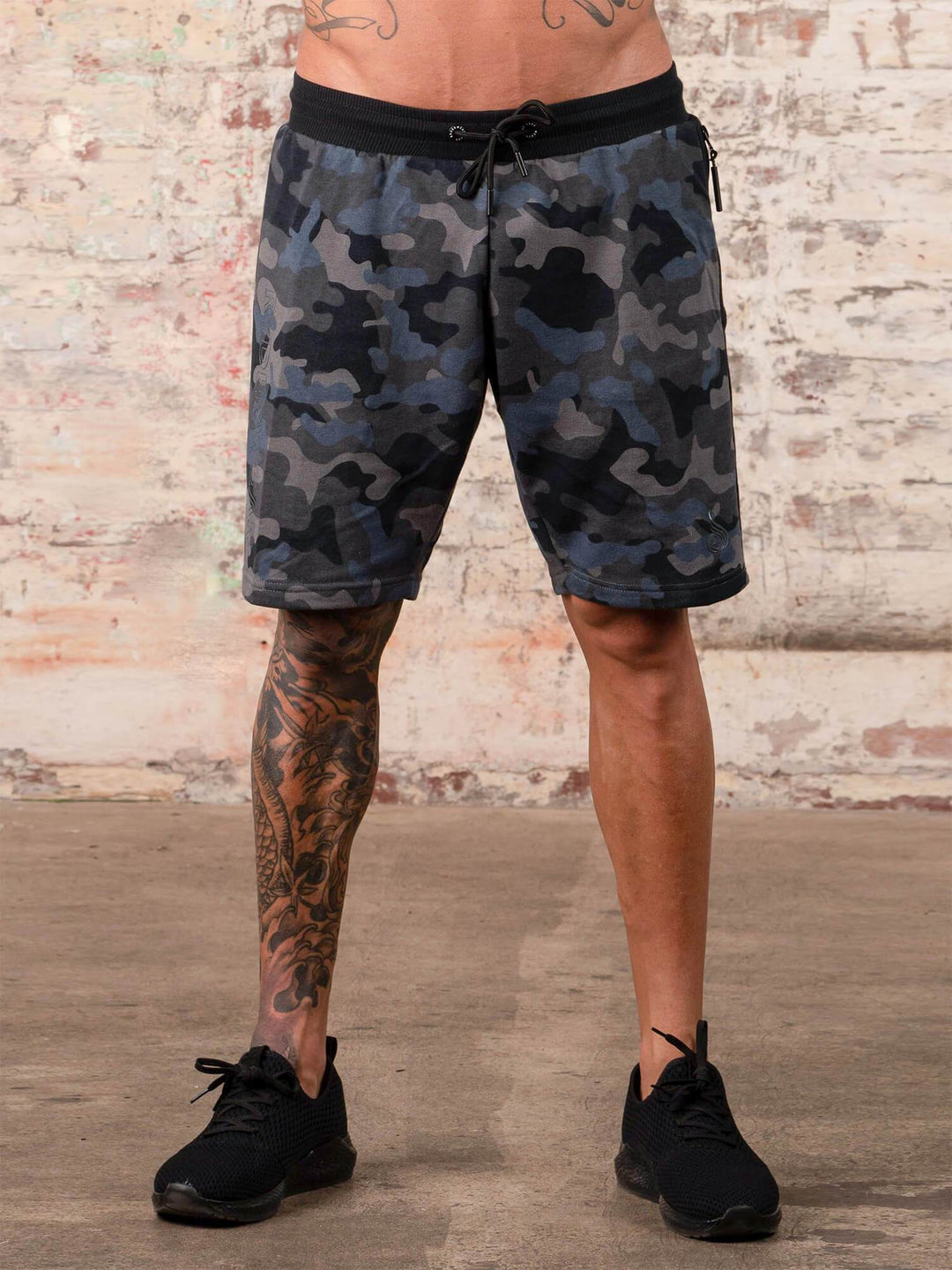 Camo Track Shorts - Black/Camo Clothing Ryderwear 