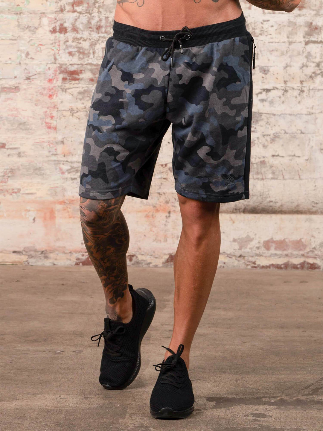 Camo Track Shorts - Black/Camo Clothing Ryderwear 