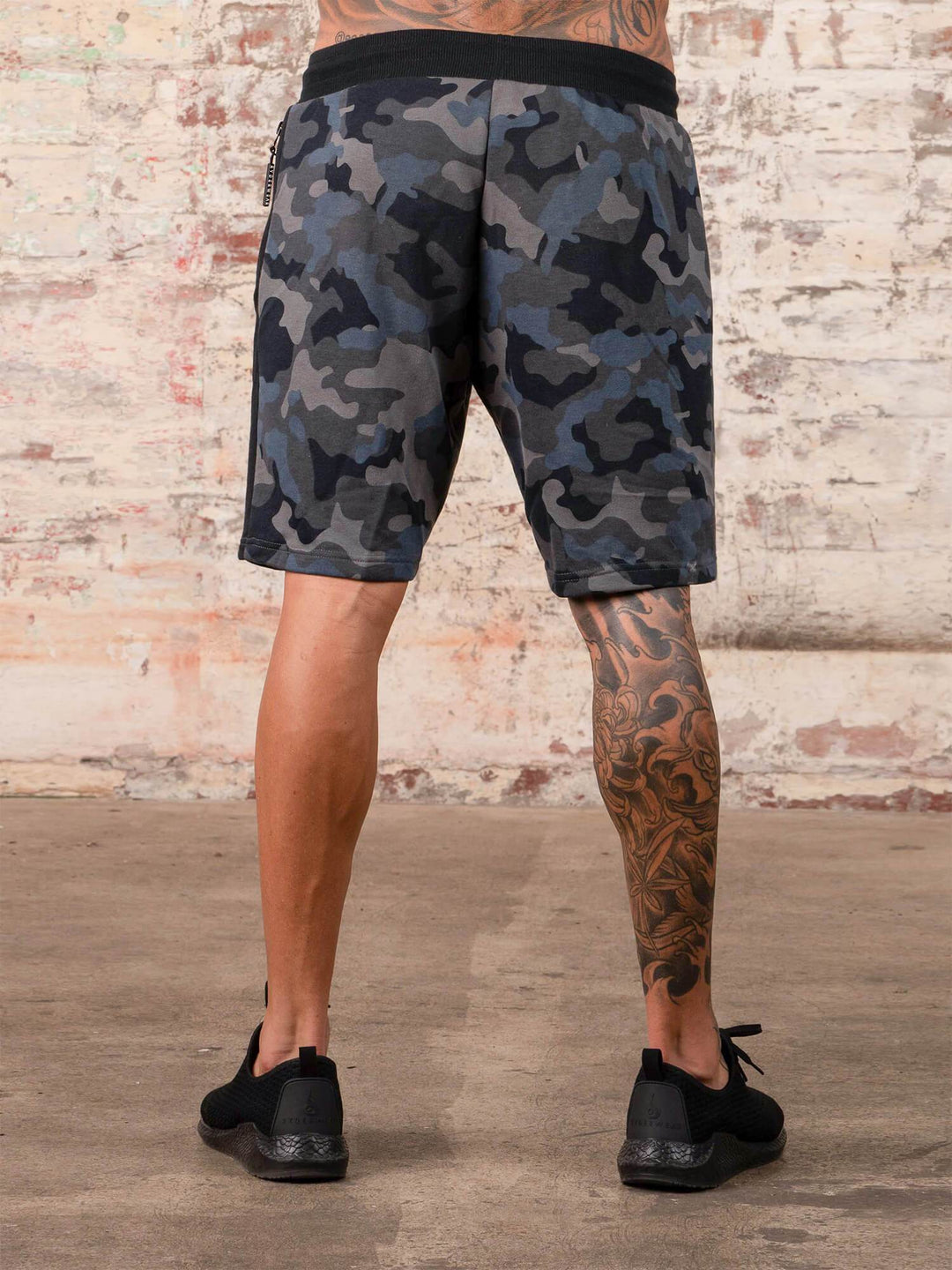 Camo Track Shorts - Black/Camo Clothing Ryderwear 