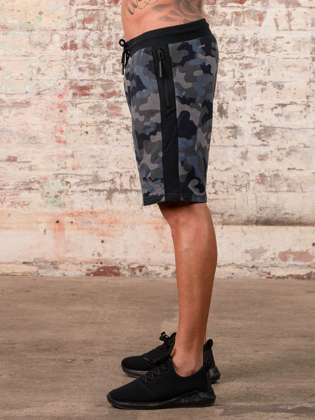 Camo Track Shorts - Black/Camo Clothing Ryderwear 