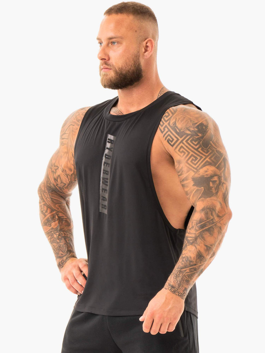 Combat Baller Tank - Black Clothing Ryderwear 