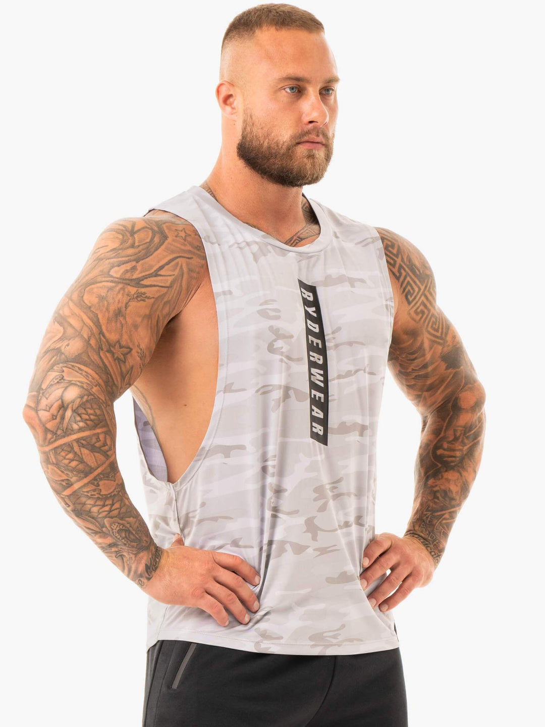 Combat Baller Tank - Grey Camo Clothing Ryderwear 